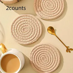 Handmade Coaster Set, Heat Resistant Non-Slip Table Mats, Kitchen Decorative Placemat, Kitchen and Restaurant Use, Not for Food Contact