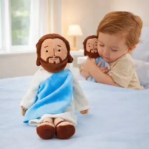 My Friend Jesus Plush Toy 13” – Small Stuffed Jesus Doll, Christian Religious Gift for Kids, Baptism Gift, Easter Basket Stuffer, Sunday School Faith Toy 13*2.56*1.5inch