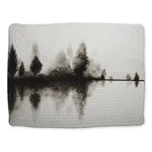 360 stand Reflection White Braided Polyester Rectangular Placemat, 14x18 in., CBPM1418MHBIGX Tableware for Home Decor