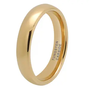 Yonifu 4MM/6MM/8MM Gold Tungsten Couple Engagement Rings: His & Hers Anniversary Wedding Band Set