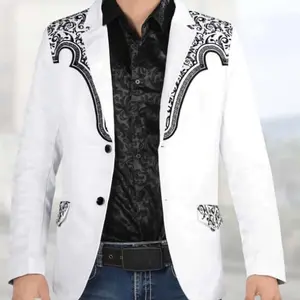 WESTERN MEN’S BLAZER BORDADO LISO (SIZE UP)
