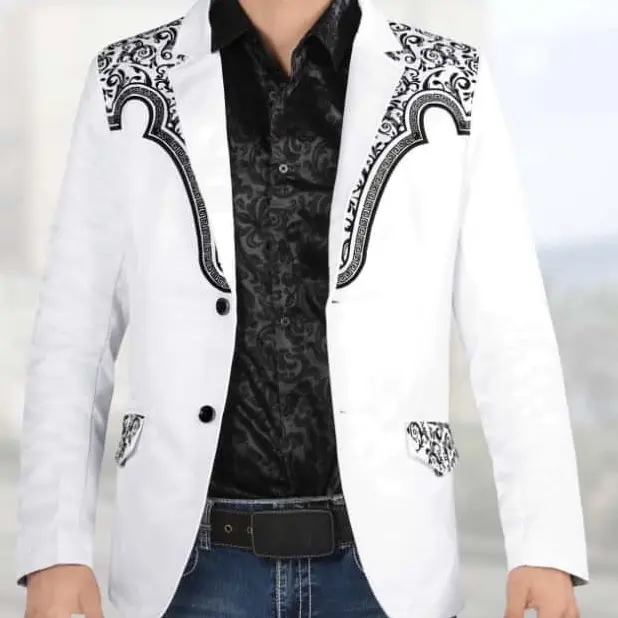 WESTERN MEN’S BLAZER BORDADO LISO (SIZE UP)