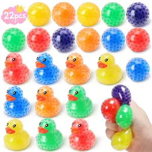 22/30/46PCS 22PCS Stress Ball for Kids, Cute Duck Stress Ball Multicolor Squeeze Balls Stress Relief Fidget Toys Ease Anxiety Sensory Stress Balls School Goody Bag Stuffers Party Favor Gifts Toy Boys Girls