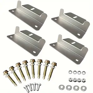 4 Sets of Solar Panel Mounting Z Brackets,Lightweight Aluminum Corrosion-Free Construction for RVs,Trailers,Boats,Yachts,Wall and Other Off Gird Roof Installation,Christmas Gifts,Tools & Hardware