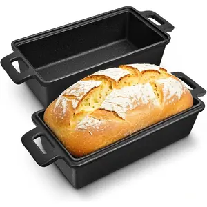 Cast Iron Loaf Pan With Lid 9×5 in 2-in-1 Heavy-Duty Oven-Safe Loaf Pan for Sourdough & Homemade Bread