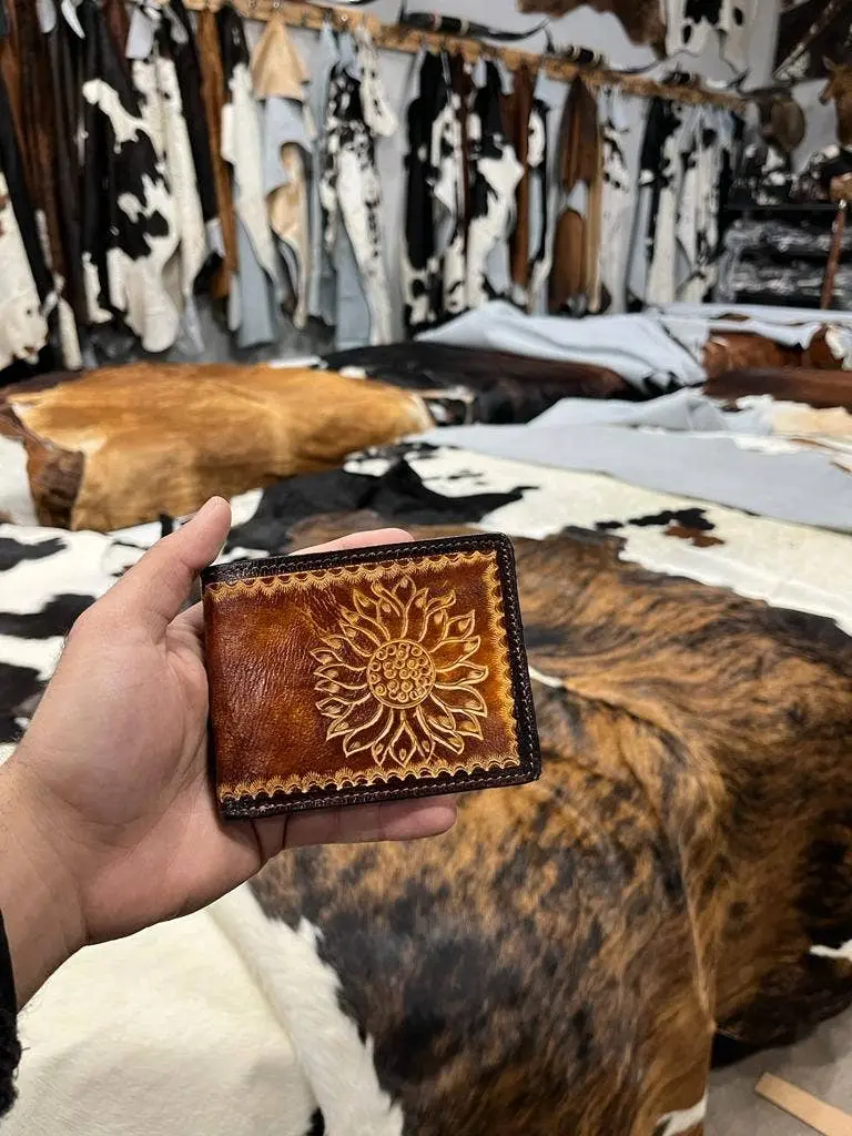 Western Linens - Tooled Leather Mens Wallets
