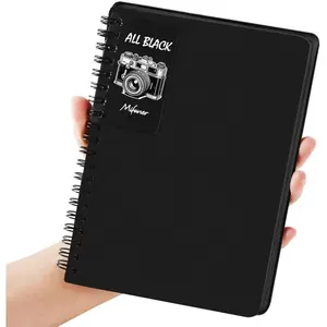 5" x 7" Black Paper Mixed Media Sketch Book,Spiral Bound Art Sketchbook,70 Sheet 110GSM Black Acid Free Paper,Art Journal Sketchbook for Drawing Writing Sketching Illustration