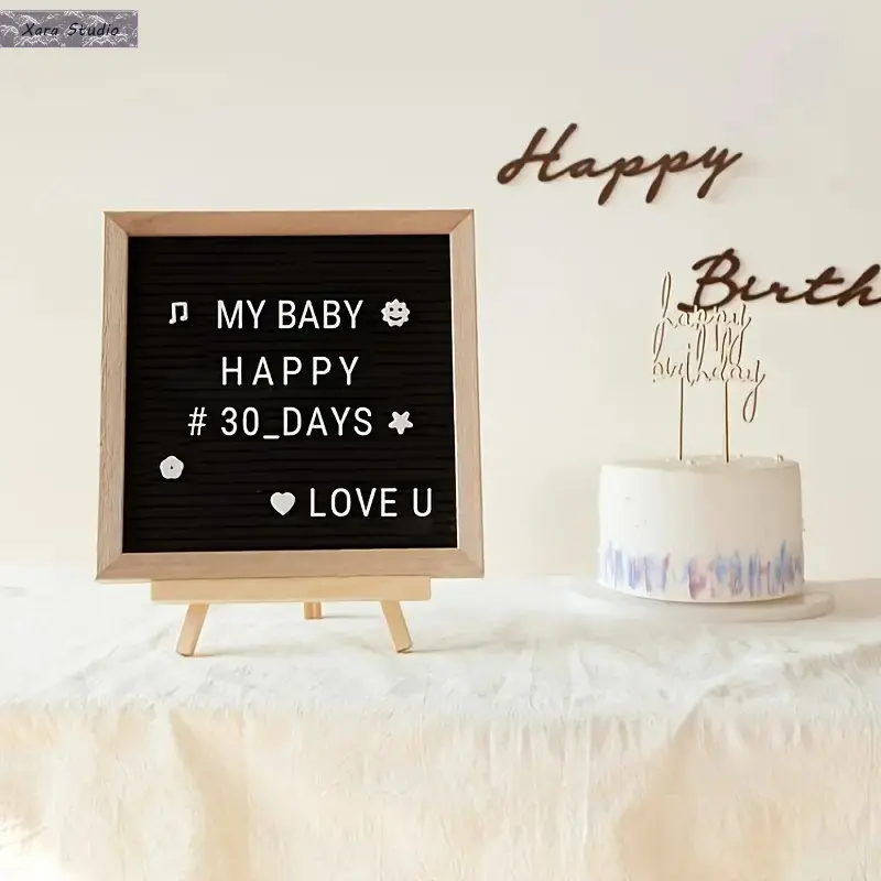Portable Dark Felt Letter Board Set with Stand & Storage Bag - Customizable Reusable Letters, Decorative Sign for Home & Party, Lightweight Plastic Gift for Room Display, Office Sign, Carbon Steel, Plain, New Homeowners