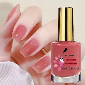 10Ml Peach Coral Red Reinforcer, Nail Polish, Quick-Drying Formula, Long-Lasting Shine, Salon-Quality Effect, Great Choice for Holiday Parties