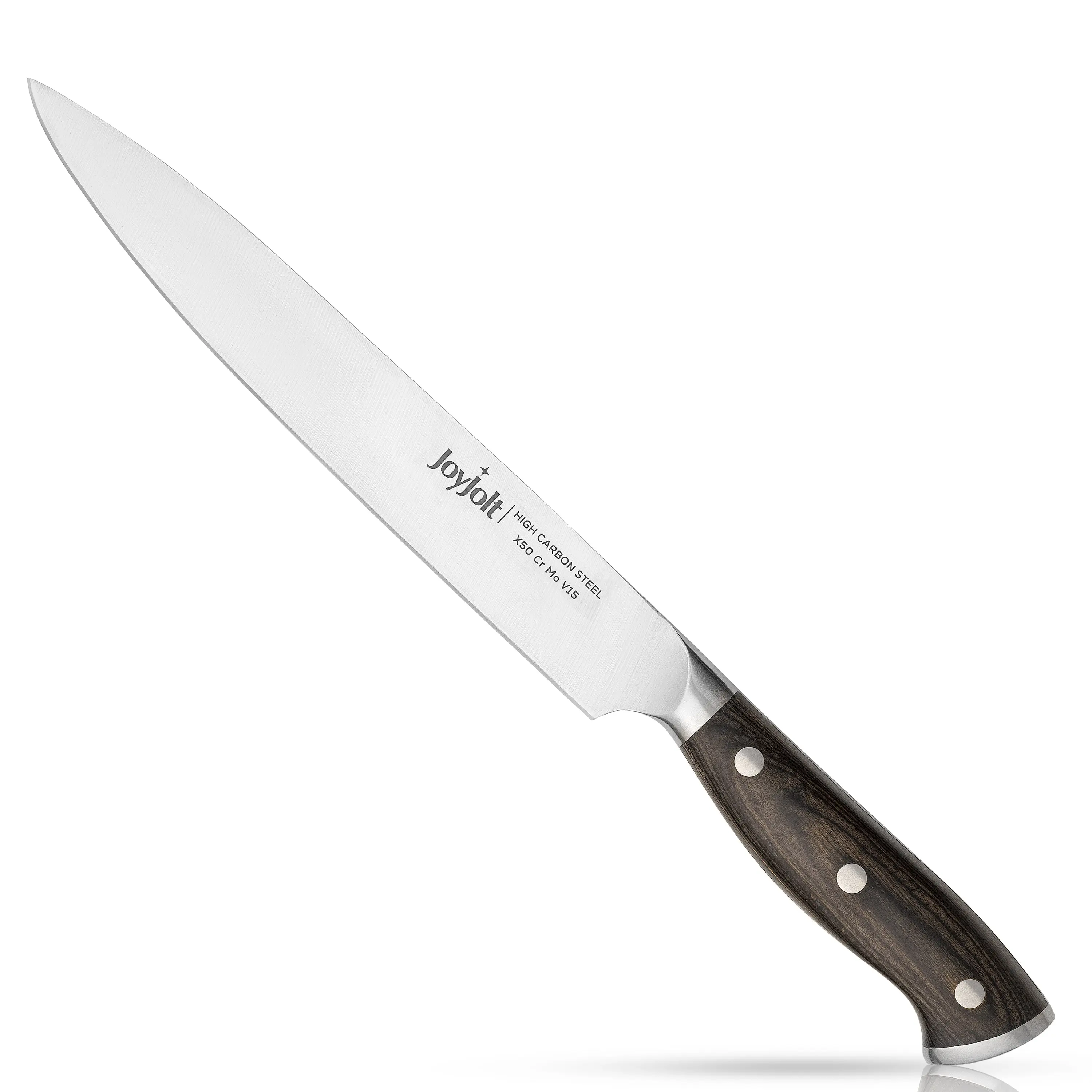 JoyJolt 8-in Slicing Knife High Carbon Steel Kitchen Knife JoyJolt 8-in Slicing Knife High Carbon Steel Kitchen Knife
