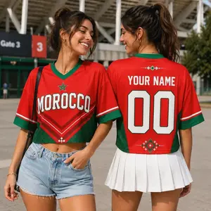 Personalized Morocco Soccer Jersey, Custom Name Number Morocco Jersey Adult Youth, Moroccan Football Shirt Fan Gift, Game Day Tee