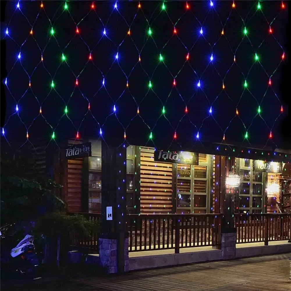200LED 9.8ftx6.6ft String Net Mesh Lights for Christmas Multicolor | Net Lights Outdoor Mesh Lights 8 Modes Christmas Outdoor Lights for Christmas Wedding Party Home Garden Lawn Bushes Decor