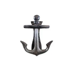 212 MAIN Artisan Handcrafted Cast Iron Nautical Door Knocker - 6-in Vintage Anchor Decor, Home & Room Decor Accessory for Residential Spaces