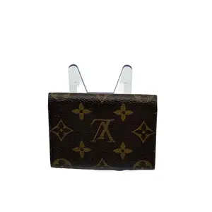 Pre-owned Louis Vuitton Canvas Small Leather Goods Monogram Enveloppe Carte de Visite Card Case