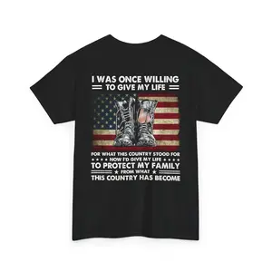 Patriotic Veteran Family Protection T-Shirt – American Flag Military Tribute Tee - Honor & Freedom Apparel
