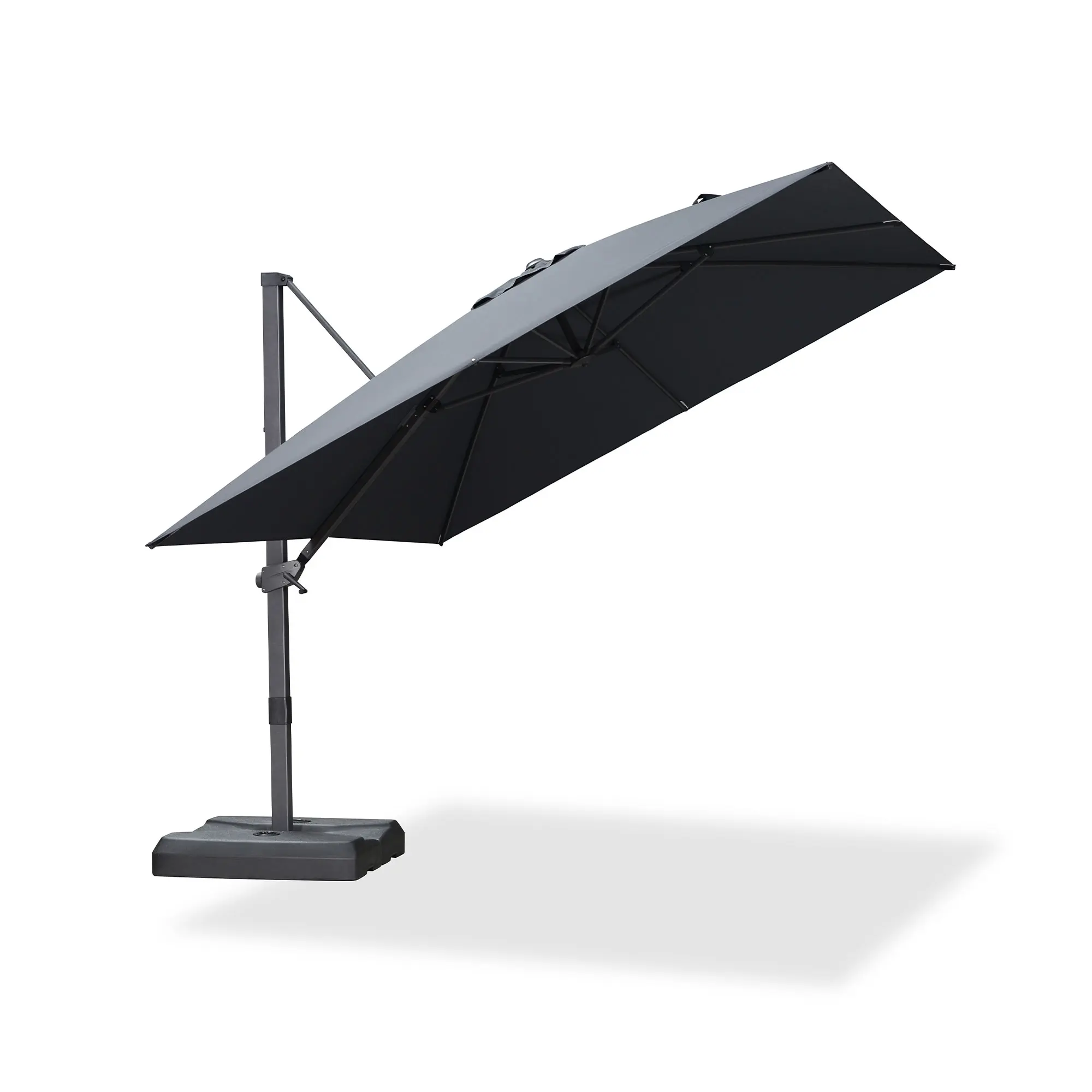 PURPLE LEAF Stepless Tilt Cantilever Umbrella 10x10 FT Affordable Outdoor Patio Umbrella