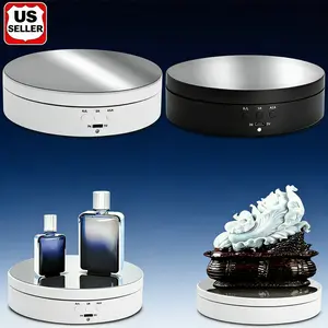 360 °   Electric Motorized Rotating Display Stand, Jewelry Photography & Show Holder, Adjustable Speed for Professional and Home Use Organiser Racks