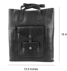 TALL LEATHER TOTE BAG TALL LEATHER TOTE BAG