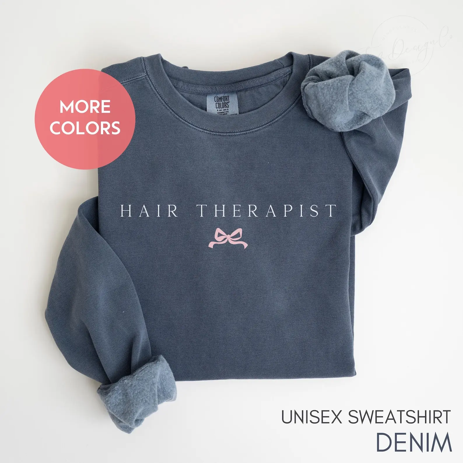 Lady's Casual Round Neck Hair Professional Sweatshirt - Fabric-Focused, Flattering Fit, Ideal for Hairstylists, Beauty School Salons, Hair Therapists