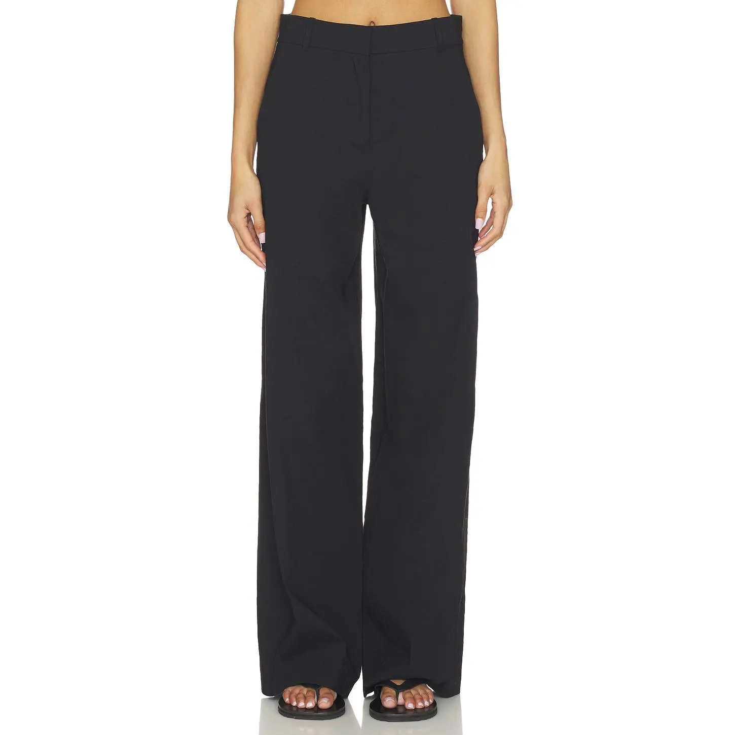 Theory High Waisted Trousers in Black