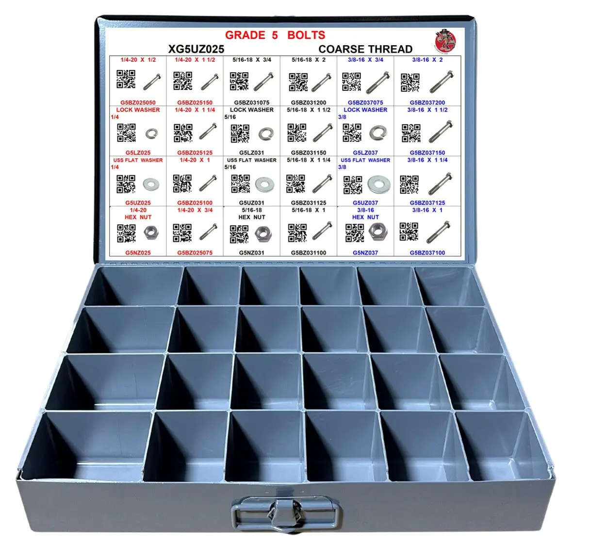 XG5UZ025 GRADE 5 BOLTS 1/4 TO 3/8