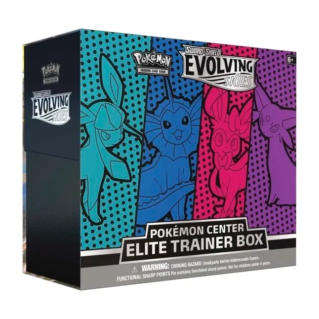 Pokemon Center Evolving Skies Elite Trainer Box -  (Vaporeon, Espeon, Glaceon & Sylveon)