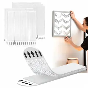 【FathersDayGift】Large Picture Hanging Strips Heavy Duty, 16Pairs/32Pairs Sticky Picture Hangers for Walls No Damage Wall Picture Hangers Without Nails Refill Adhesive Poster Strips