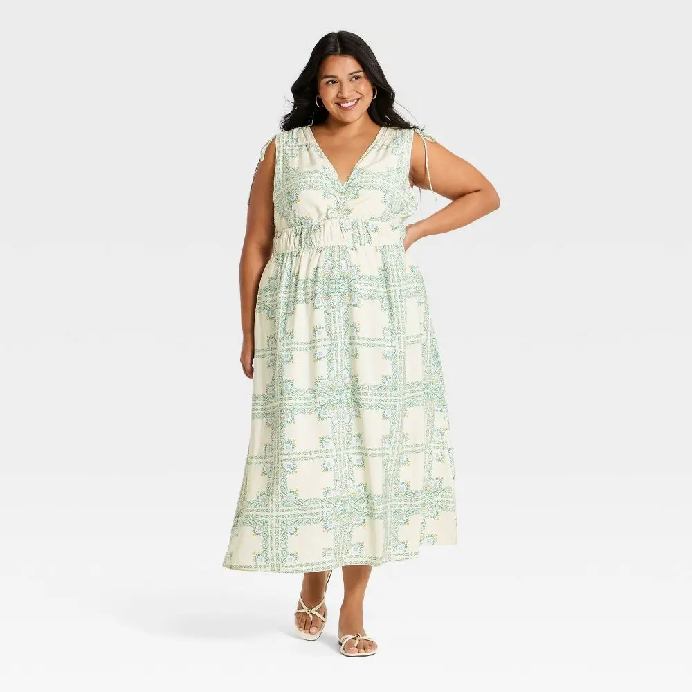 Women's Side-Tie Midi Dress - A New Day