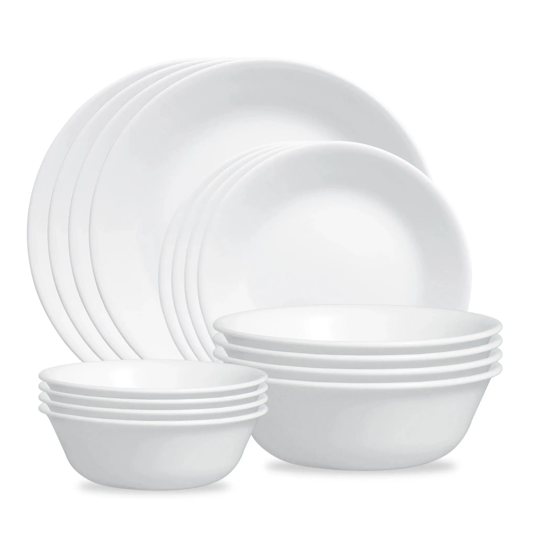 Corelle® Winter Frost White 16-piece Mugless Dinnerware Set, Service for 4
