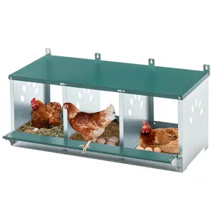 Metal Nesting Boxes for Chicken,3 Compartment Nesting Box,Galvanized steel Nesting Boxes for Hens