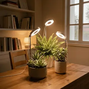 2pcs, Grow Lights, lmitation Sun Grow Lights, Full Spectrum Plant Grow Lights For Indoor Plants, Height And Brightness Adjustable, 720° Magnetic Adjustable Angle, Automatic Timer, Ideal for Indoor Plants.