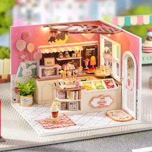 Cuteroom Mini Model House Set, Wooden house kit adults, DIY 3D Puzzle with Furniture, Perfect Gift for Teens & Adults, Ideal for Halloween & Christmas