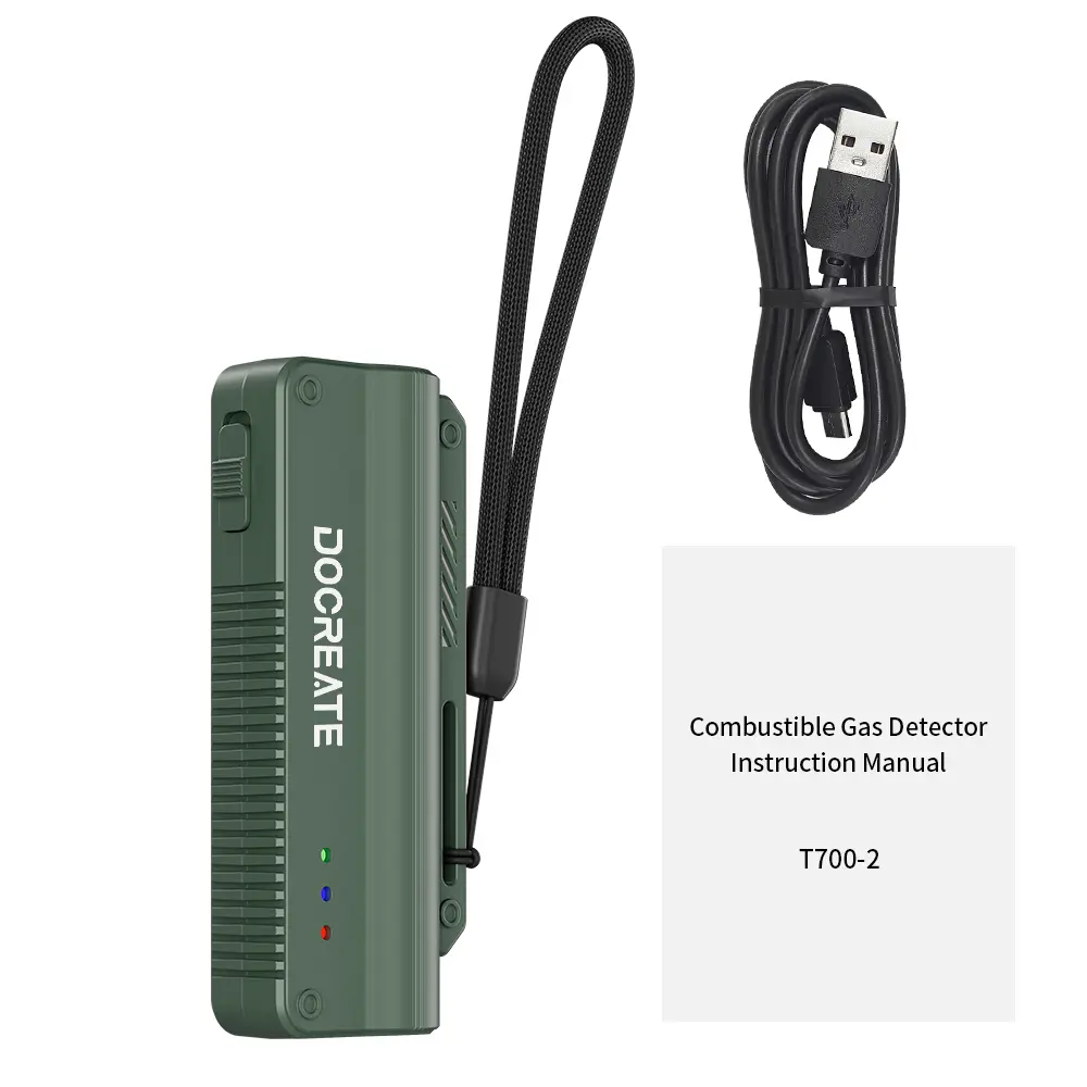 Portable Gas Leak Detector for Propane & Natural Gas, Fast Response Combustible Gas Detector with Alarm, Rechargeable Gas Tester for RV BBQ Grill Camping Kitchen