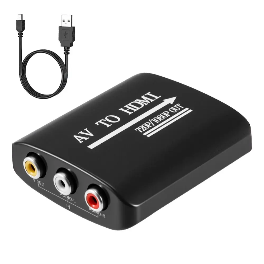 Rca AV to HDMI 1080P Digital Audio Adapter Converter, Compatible with Ps2/ps3/xbox One/wii/n64, Includes USB Cable, Gaming Accessories