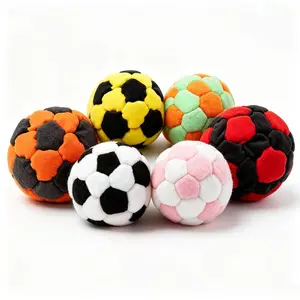 6 Pack 2.75 Inch Plush Soccer Hacky Sacks Soft Fleece Footbags For Kids Adults Y2K Nostalgia Skill Toy Outdoor Summer Camp Game Juggling Balls Aesthetic Sports Party Favors Coordination Gear