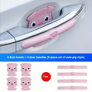 The cartoon and cute car anti-collision strips are made of PVC material and feature a self-adhesive design, which can be repeatedly adhered to the exterior car accessories, Car Decals, Vehicle Decoration
