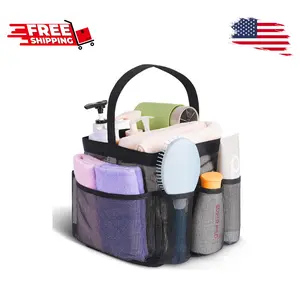 Mesh Shower Caddy Portable for College Dorm Room Essentials, 8-Pocket