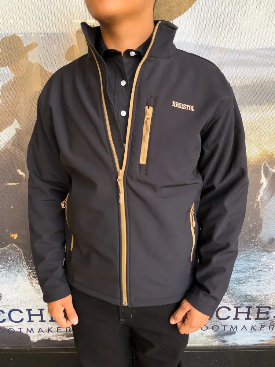 RESISTOL – Men’s Soft Shell Marketing Jacket ( Black / Beige )