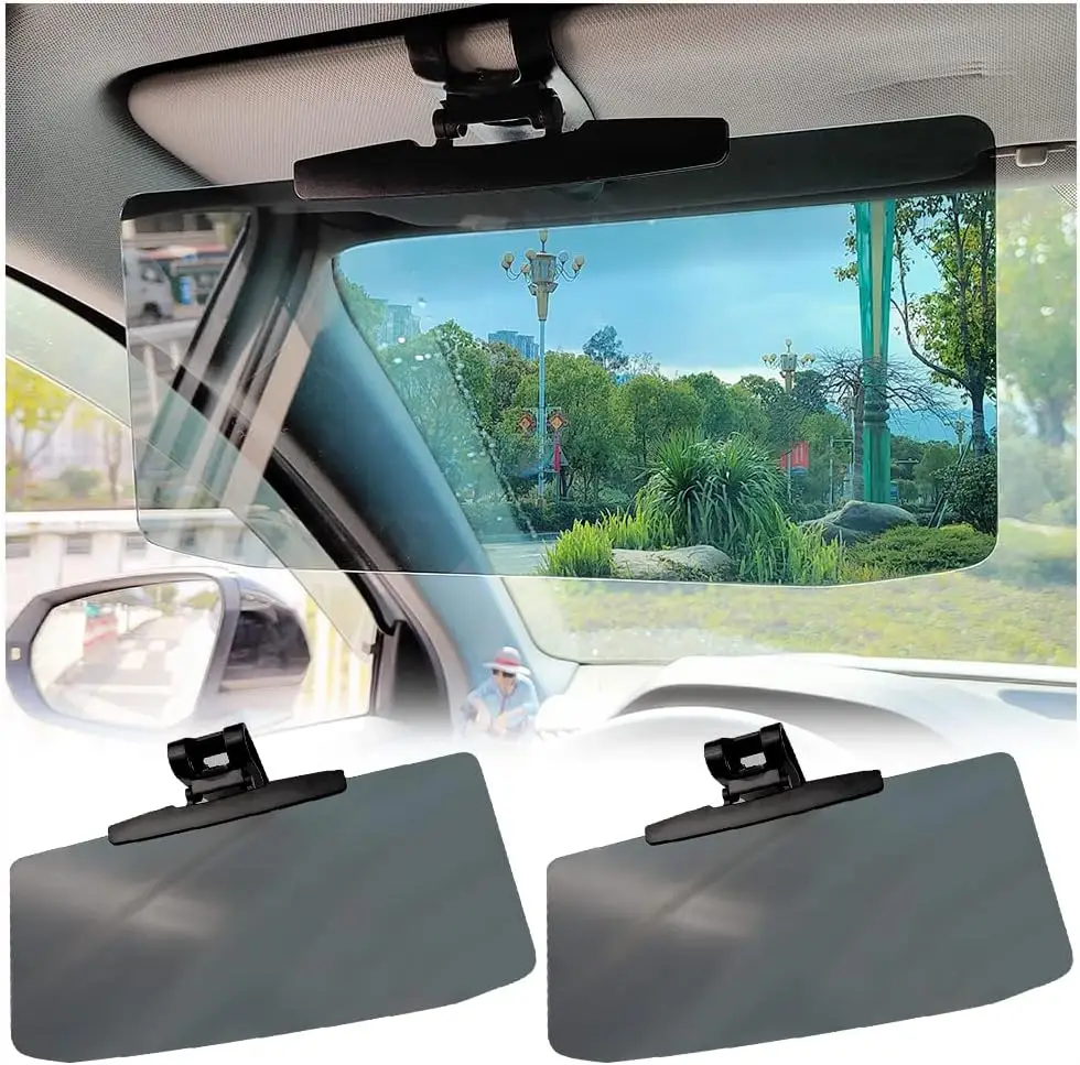 2/1 Pack Upgraded Car Sun Visor Extenders – Anti-Glare, UV-Blocking, Adjustable Angle, 12.6'' x 5.7'' Universal Fit for Cars – Safe Driving Accessorie