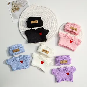 6.69 inch Labubu Doll Clothes Set with 2 Stylish Doll Clothing, Hats and clothes for labubu Dolls, Adorable Accessories for Play & Display, Doll Clothes Outfit