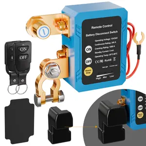 Eunik Kill Switch 12V 240A Remote Battery Disconnect Switch Automatic Power Shut Off with Magnetic Latching Function for Auto Car Truck Boat Vehicle Smart