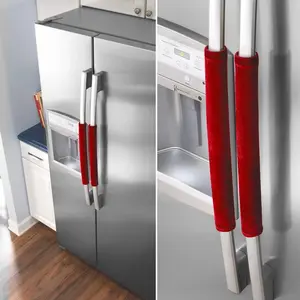 Refrigerator Microwave Oven Handle Gloves, 2 Counts Washable Door Handle Protective Cover, Handle Gloves, Household Appliance Parts