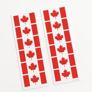 Canadian Flag Sticker Pack - 8 Sheets