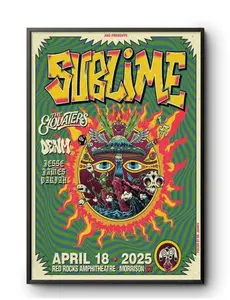 [Sale Up To 23%] Sublime Party Music Morrison Co Tour 2025 Portrait Event Graphic Poster, Artistic Unique Artwork, Home Decor Decoration Wall Print for Room