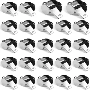 Stainless Steel Whistles with Lanyards - Loud, Clear Sound for Coaches, Referees, Survival Kits & Outdoor Safety