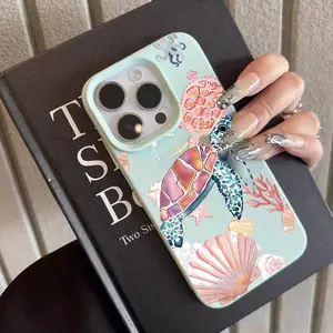 Litchee pattern dustproof marine shell, sea turtle TPU, suitable for iPhone 17/16/15/14/13/12/11/Pro/ProMax/Plus/X/XS MAX series, birthday gift, holiday gift, friend gift, couple phone case