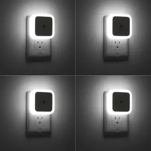 Night Light, Night Lights Plug into Wall 4-Pack, Nightlight Plug in Night Lights, Dusk to Dawn Night Lamp Led Night Light for Bedroom, Bathroom, Hallway Warm White