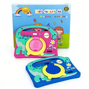 Cartoon Dinosaur Kids Learning Tablet PC, 7 Inch Android System with Study Software, 32GB Storage, Dual Cameras, WiFi Linkable