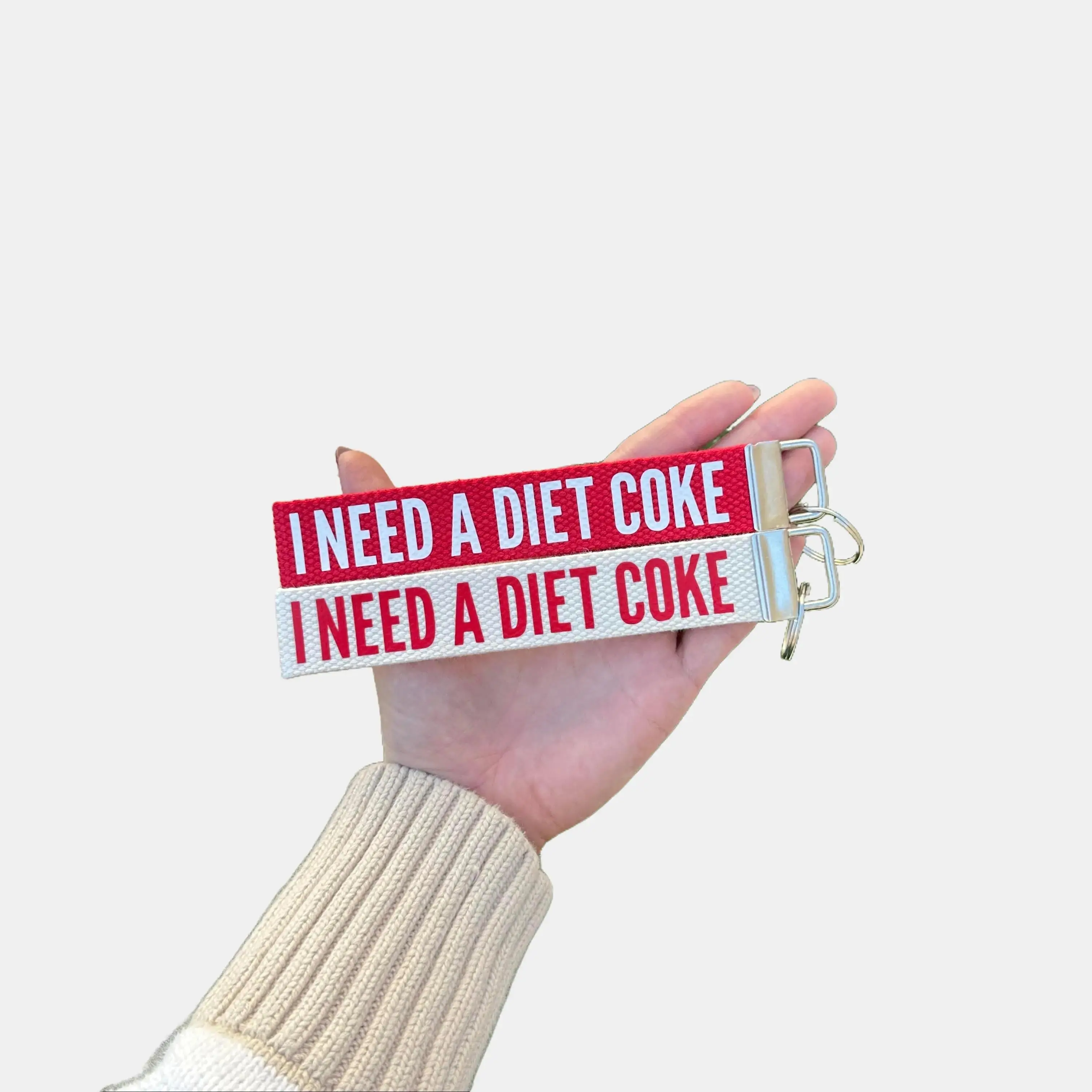 I Need a Diet Coke Wristlet Keychain - Simple Design, Lightweight & Versatile Accessory for Diet Coke Lovers keychain perfect gift keychains