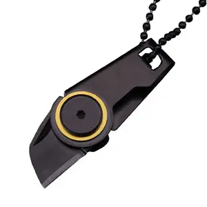 Portable Keychain Folding Knife, Stainless Steel Mini Pocket Tool, Outdoor Camping Multi-Function Gadget, Compact & Convenient Carry